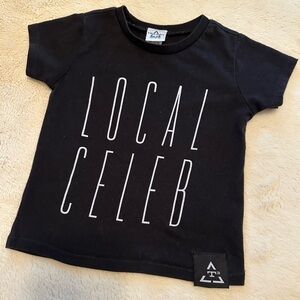 Local Celeb Kids Black Graphic Tee